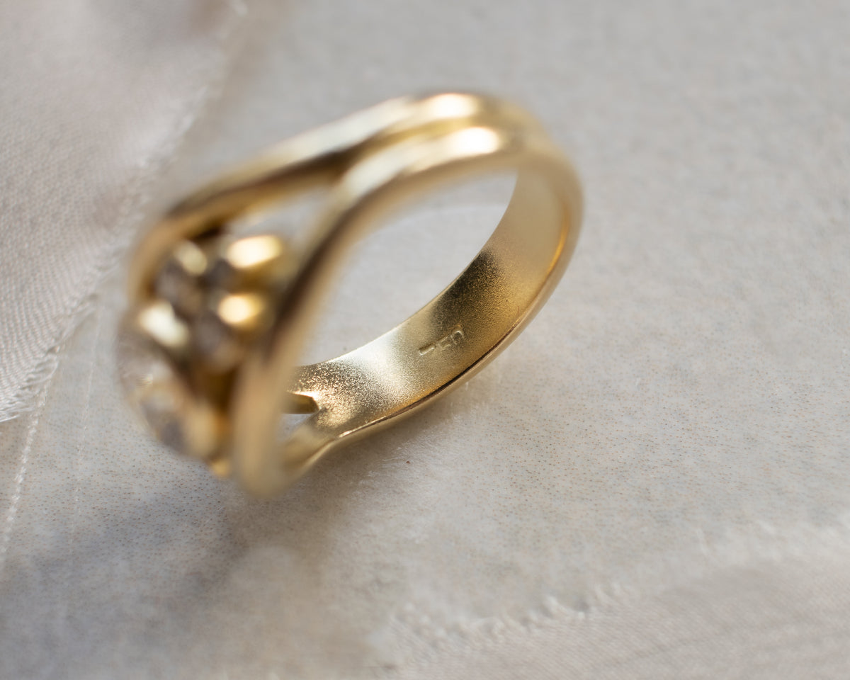 Vintage 18ct Gold Diamond Cluster Ring | 1.10ct Total Diamond Weight | UK K