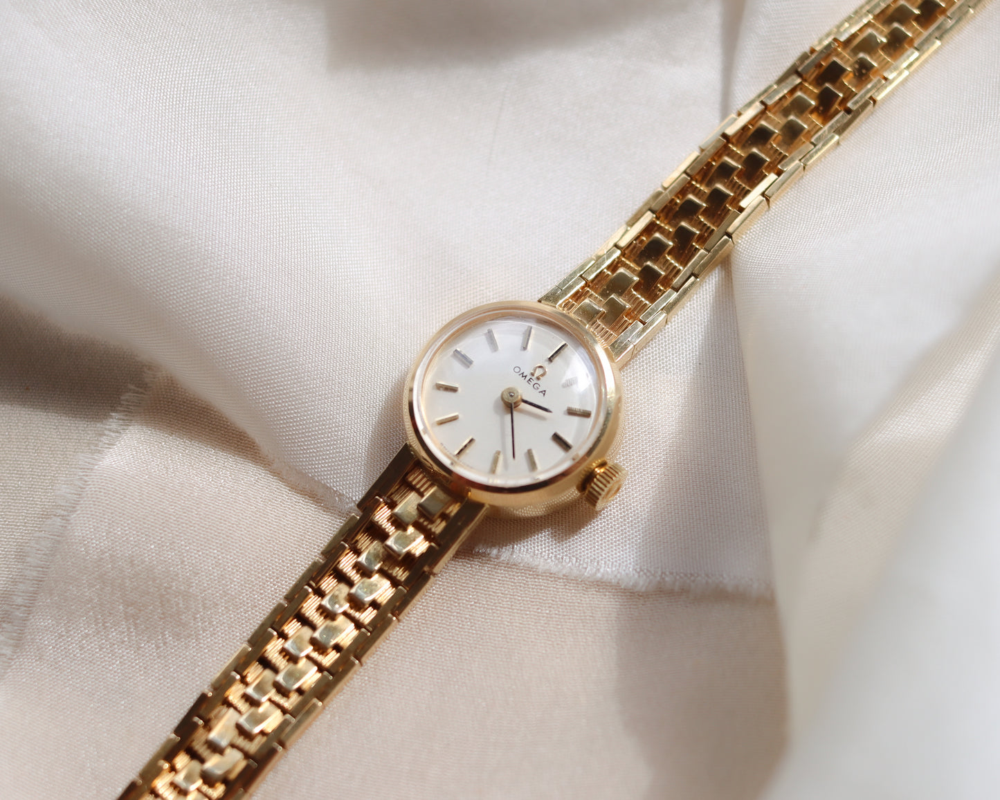 Sensational 18ct gold Omega watch with fancy link bracelet
