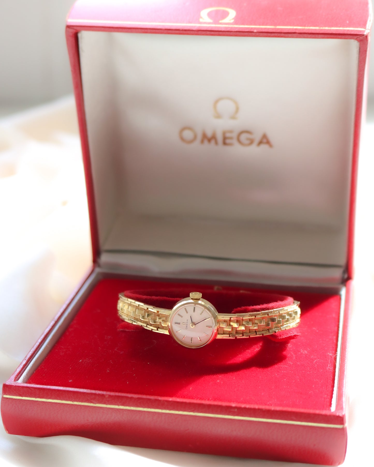 Sensational 18ct gold Omega watch with fancy link bracelet
