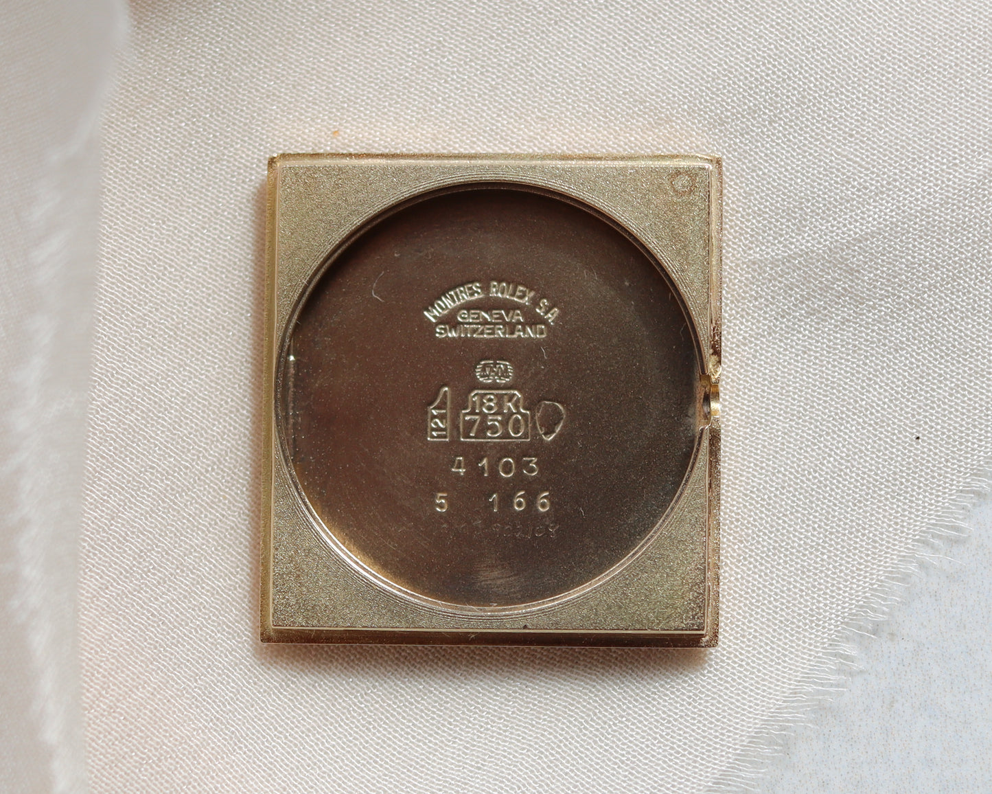 Super rare 18ct gold Rolex diamond Cellini Tank watch from the 1970's