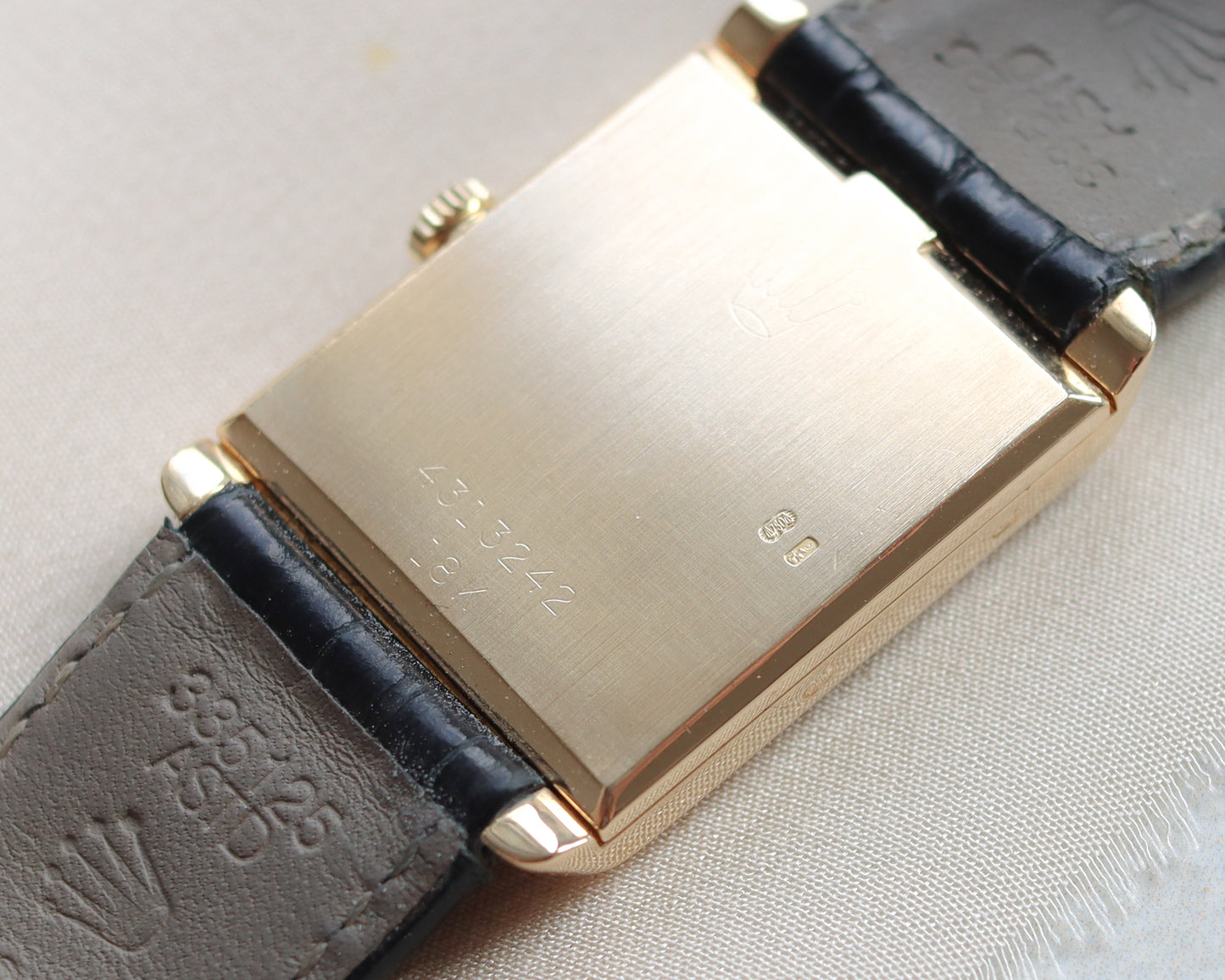 Super rare 18ct gold Rolex diamond Cellini Tank watch from the 1970's
