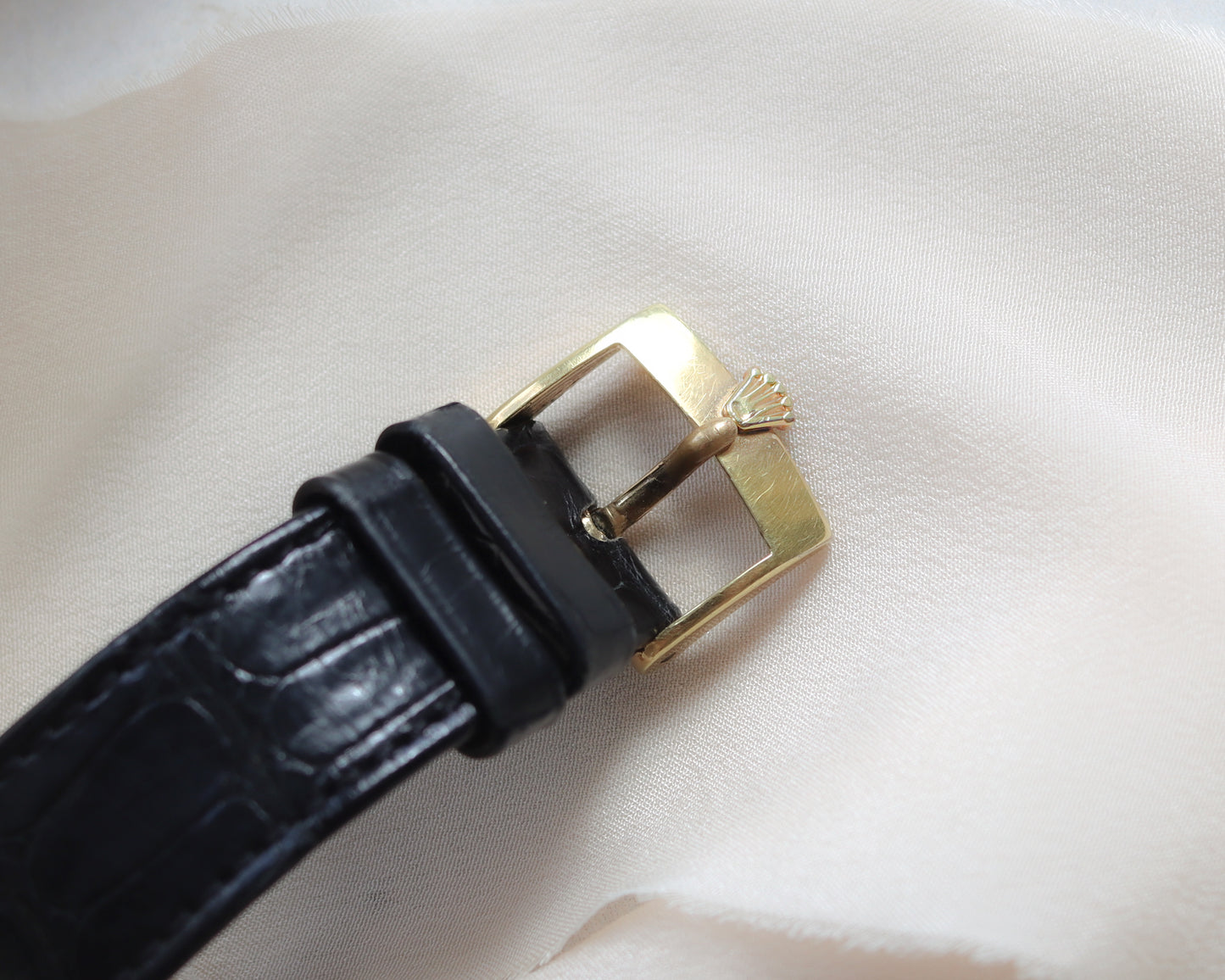 Super rare 18ct gold Rolex diamond Cellini Tank watch from the 1970's