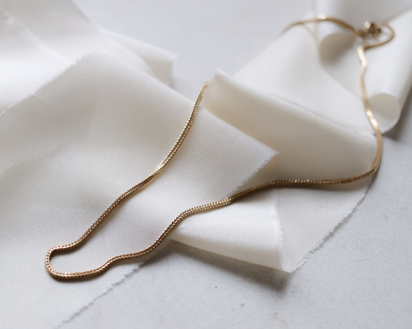 9ct yellow gold fancy link chain and foxtail link chain coupling