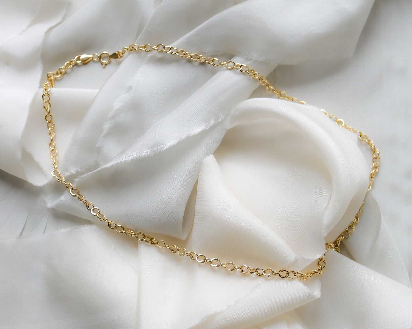 9ct yellow gold Bismarck necklace chain