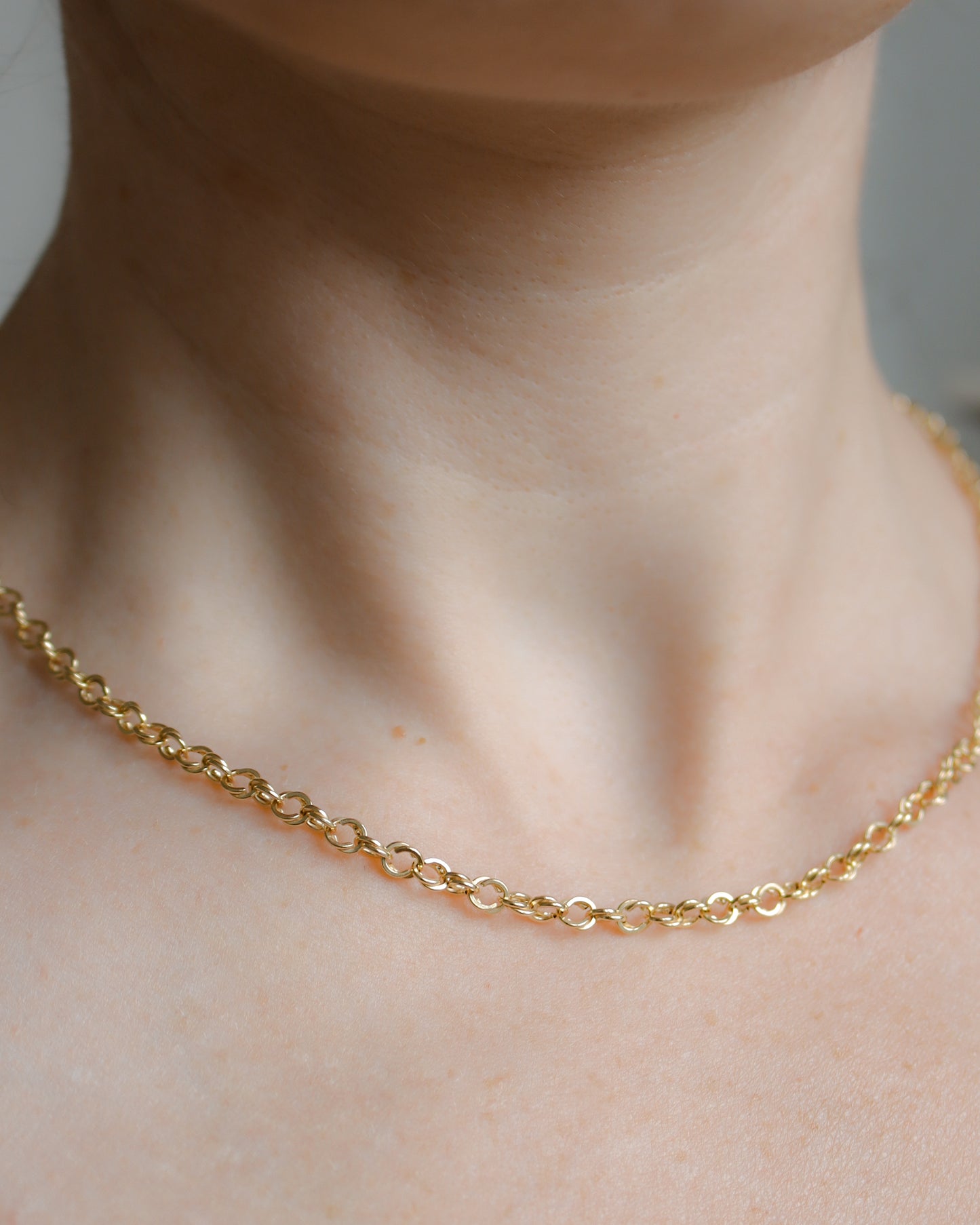 9ct yellow gold Bismarck necklace chain