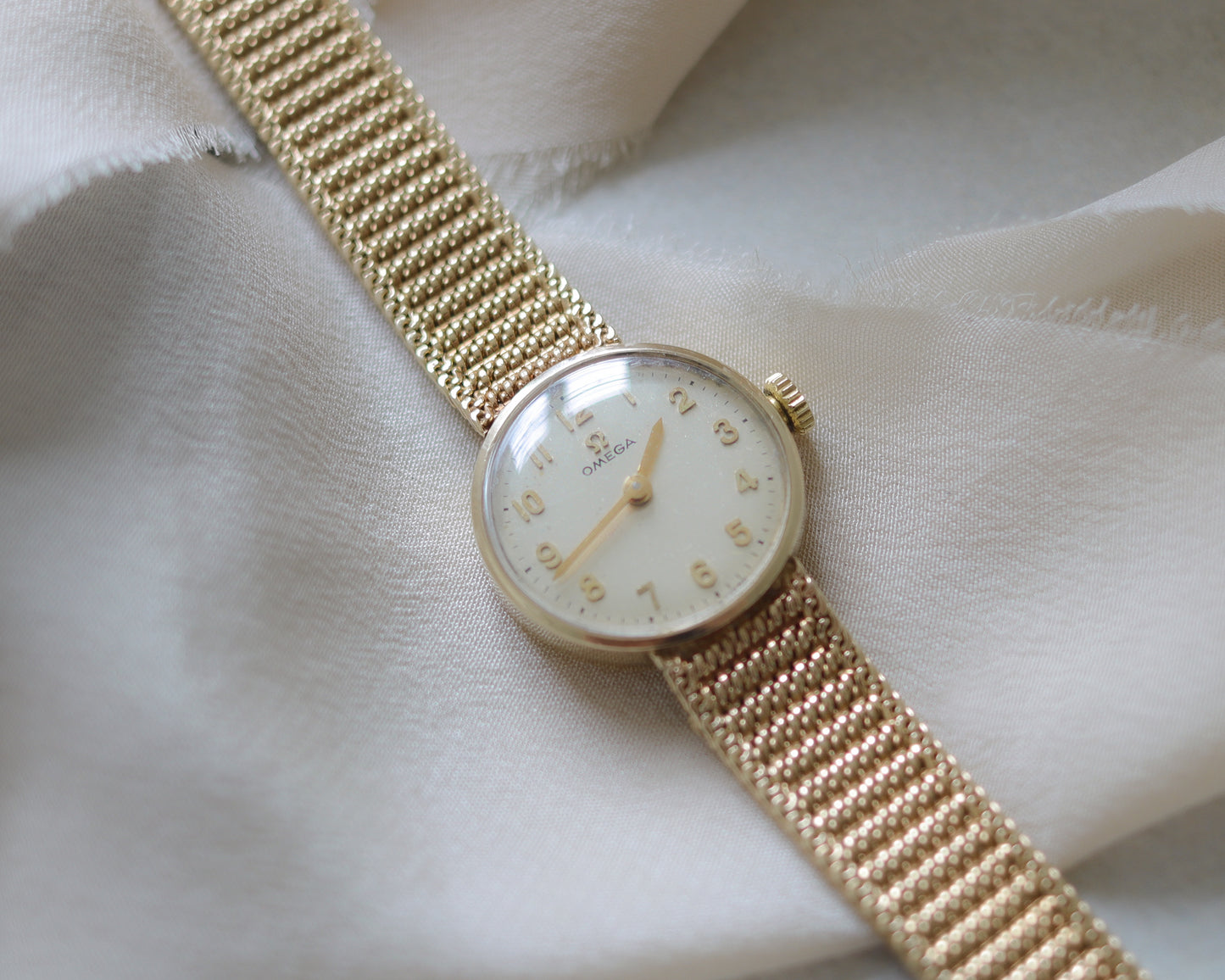 Sensational 9ct gold Omega manual 620 watch