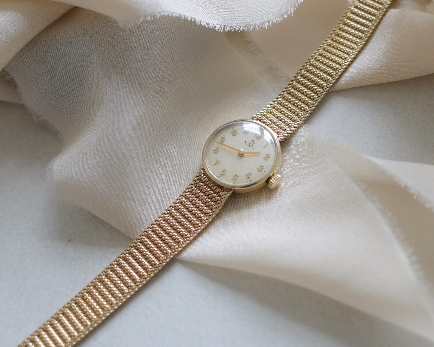 Sensational 9ct gold Omega manual 620 watch