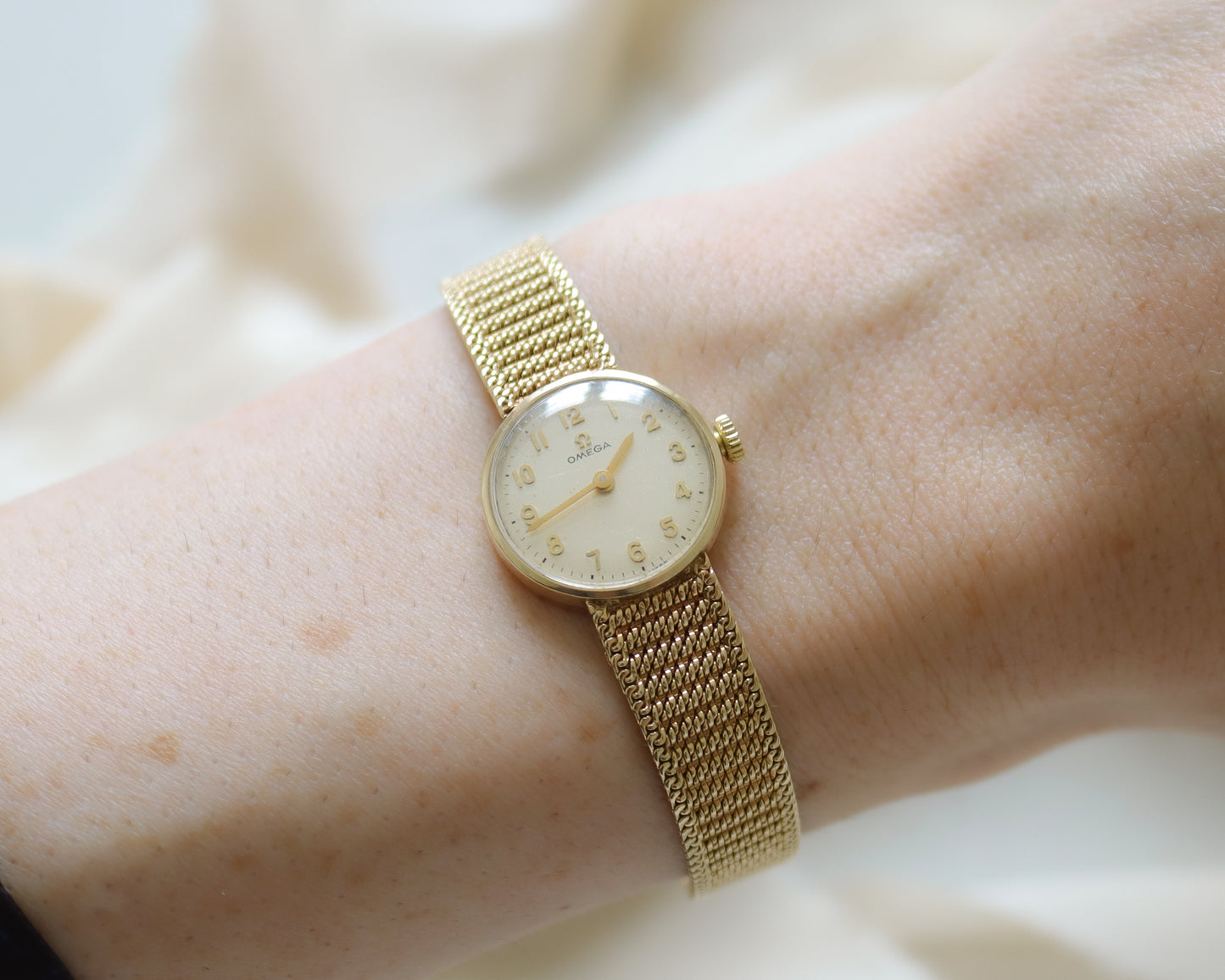 Sensational 9ct gold Omega manual 620 watch