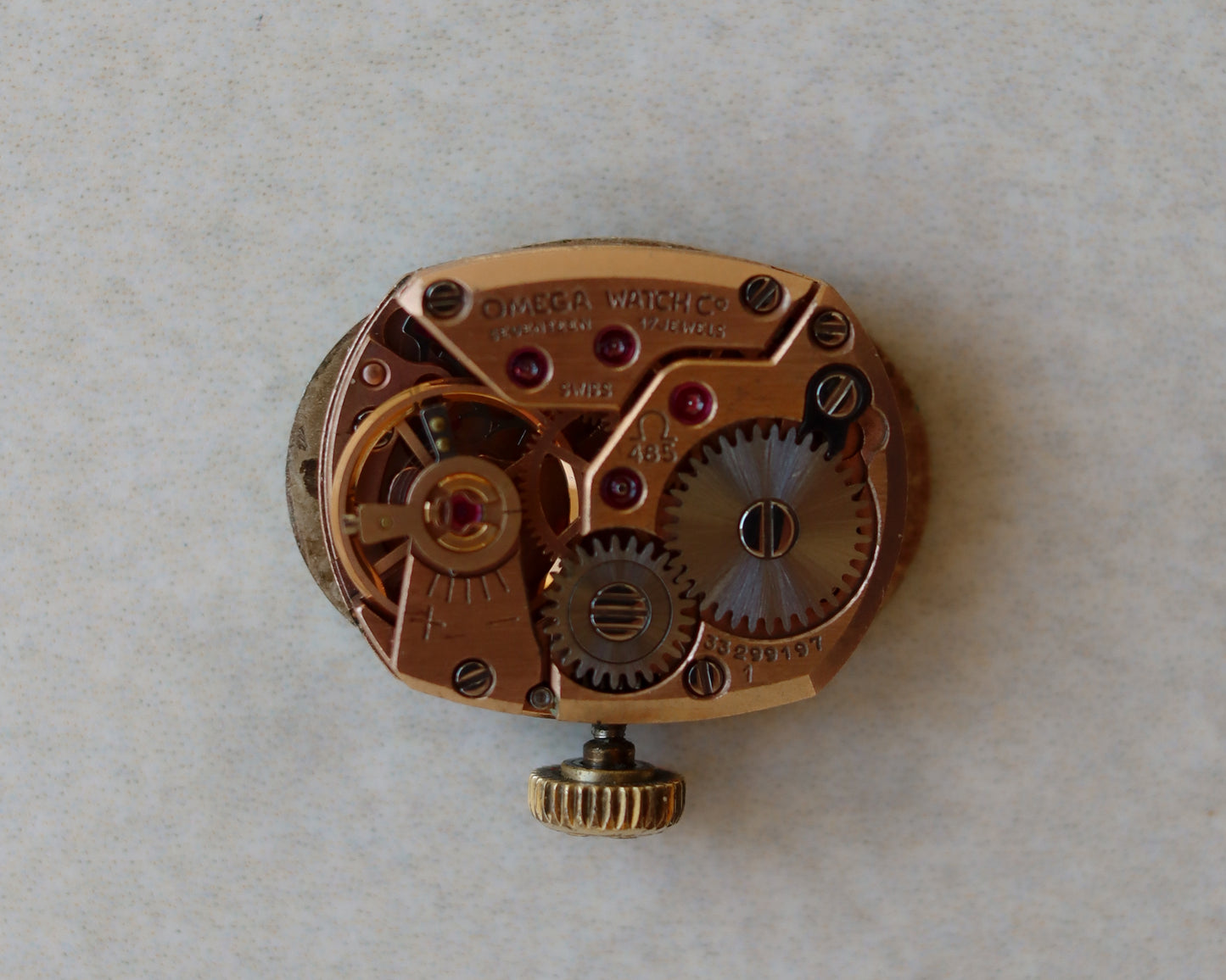 9ct gold oval Omega watch - 1972