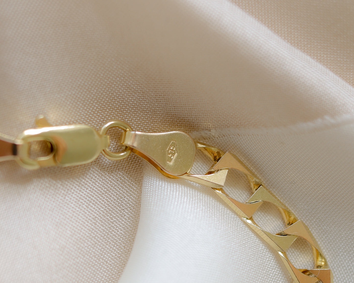 9ct gold square flat curb link chain necklace