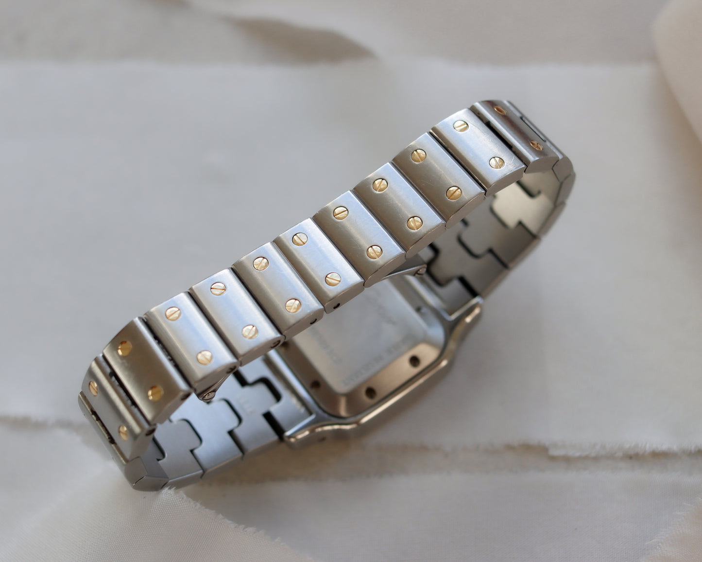 Cartier Santos Galbée Stainless Steel watch and 18ct Yellow Gold - Early 2000s