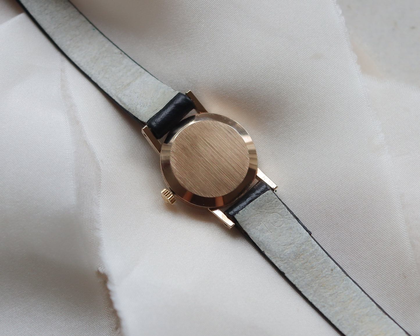 Classic 9ct gold leather strap Omega watch from 1978
