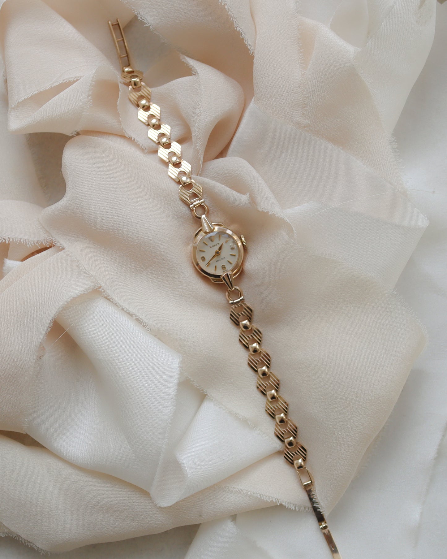 Rolex precision wrist watch in 9ct gold from 1956
