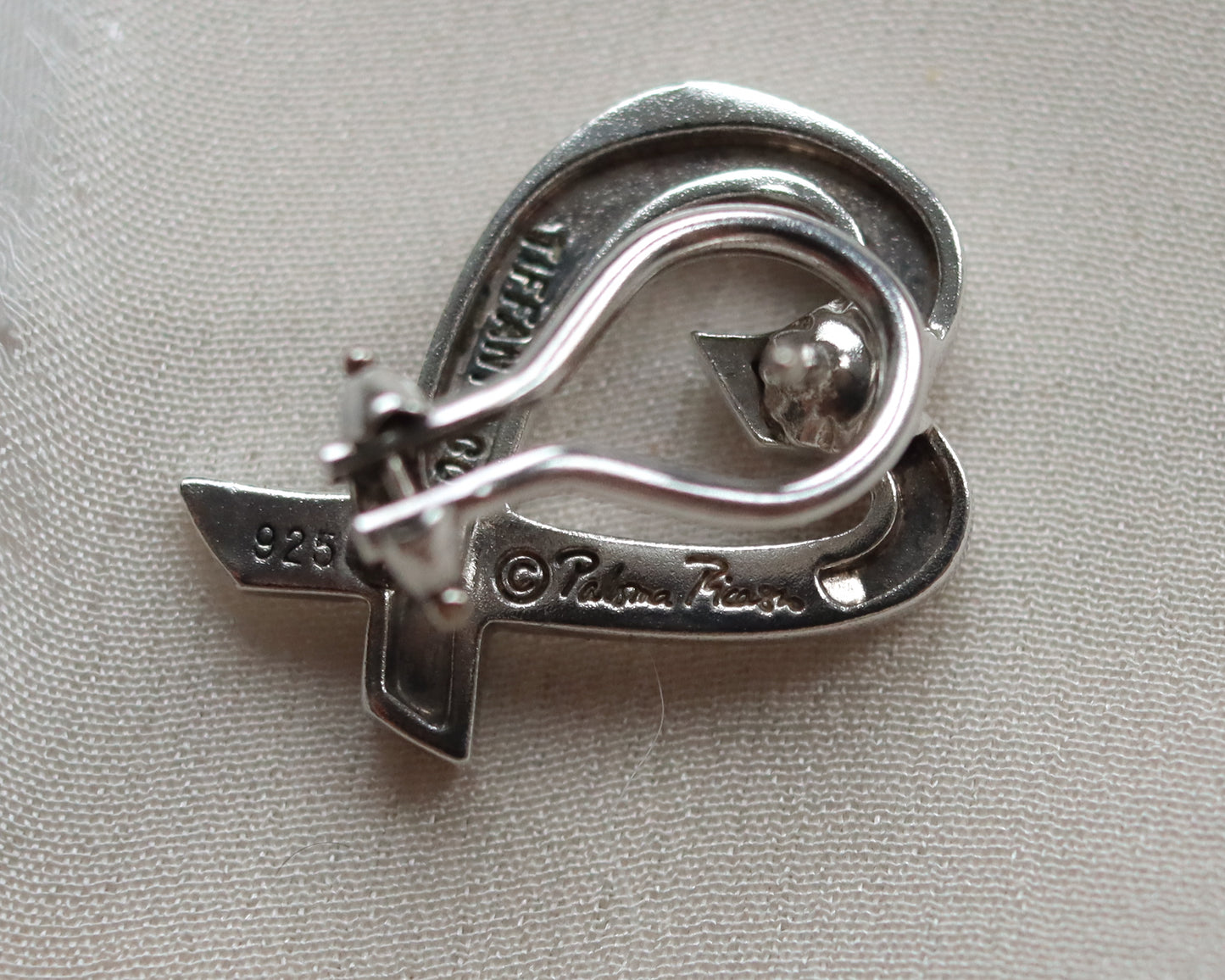 Vintage Tiffany & Co. Paloma Picasso Sterling Silver Love Heart Earrings