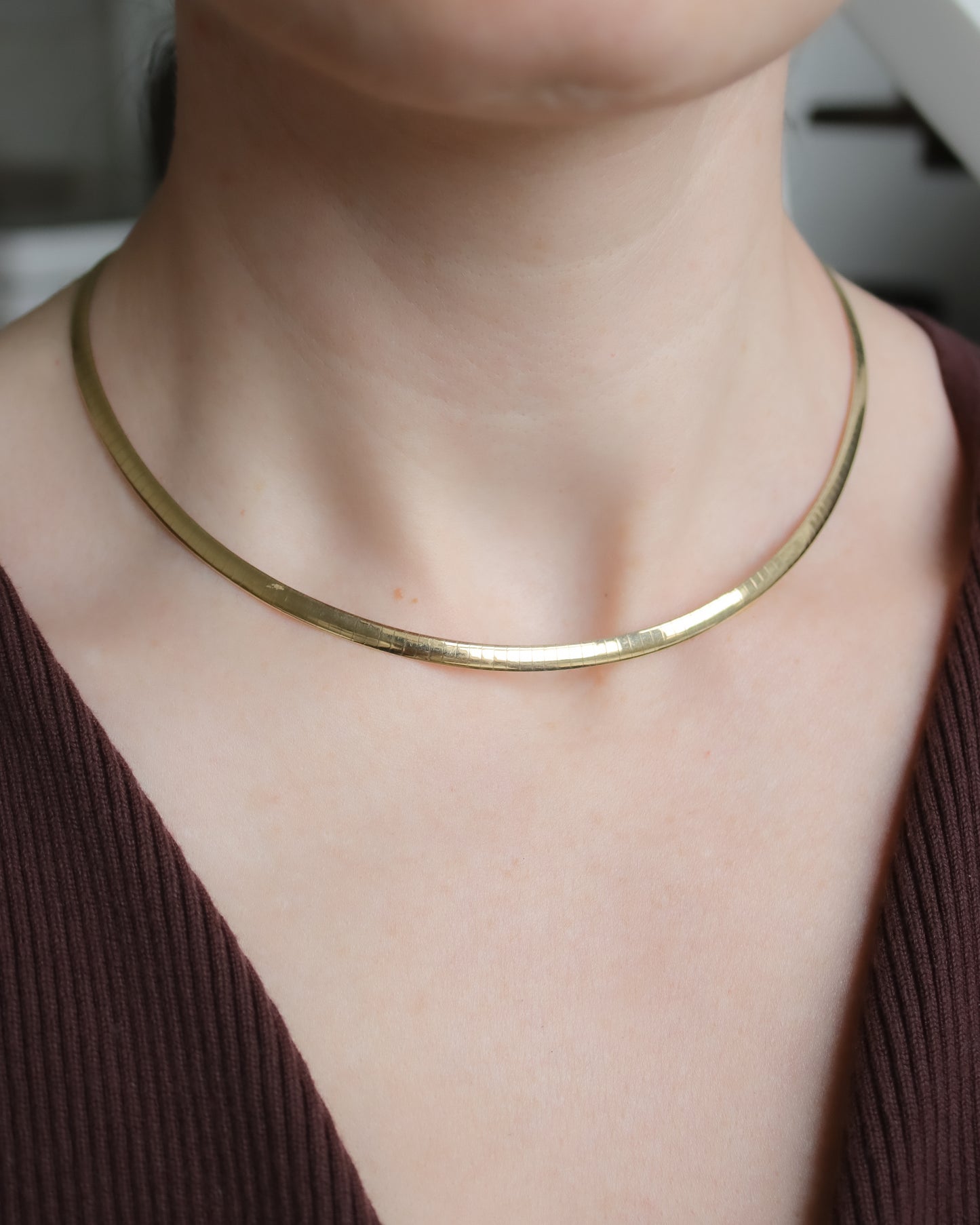 Vintage Aurafin 14ct Bi-Colour Gold Collar Necklace