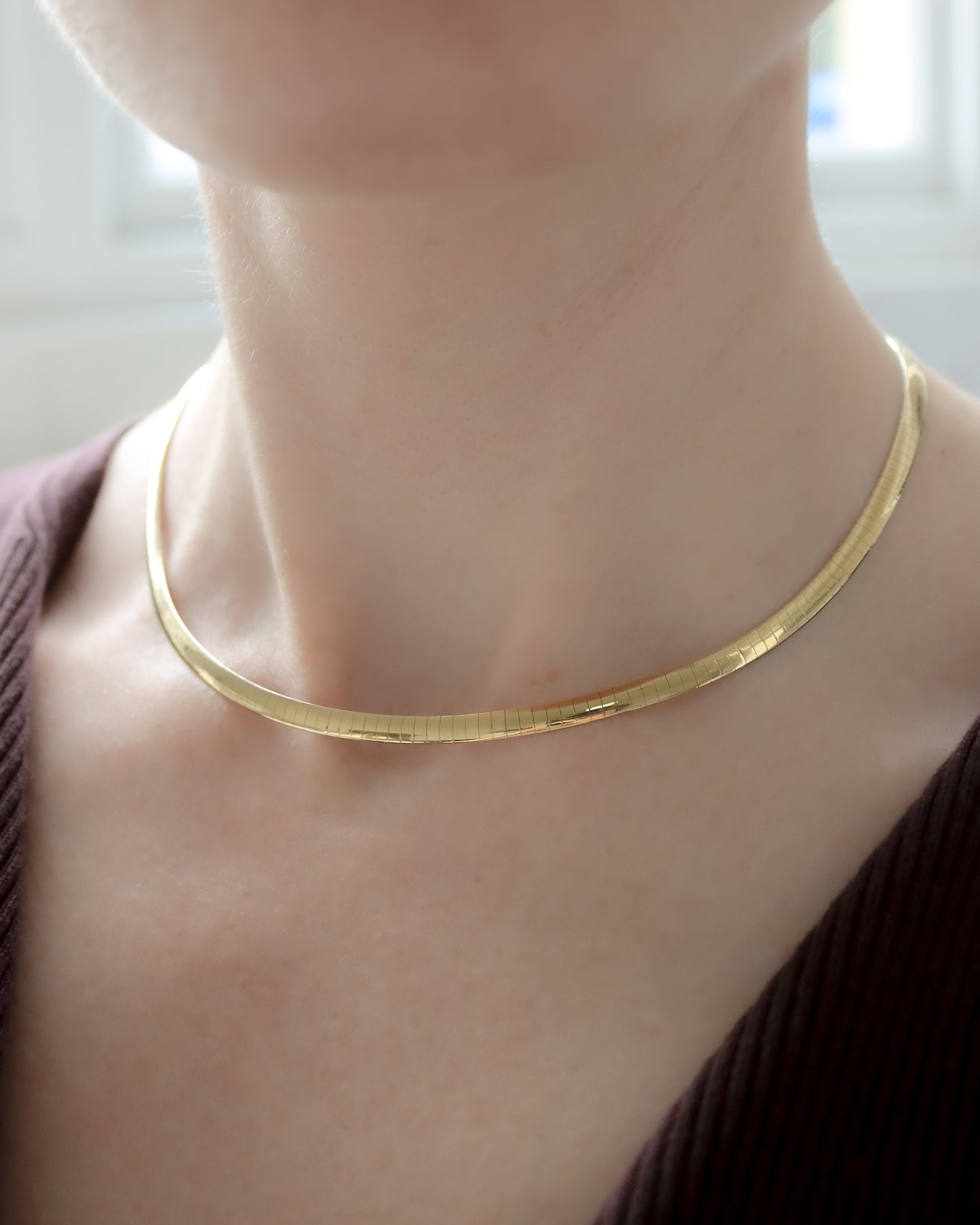 Vintage Aurafin 14ct Bi-Colour Gold Collar Necklace
