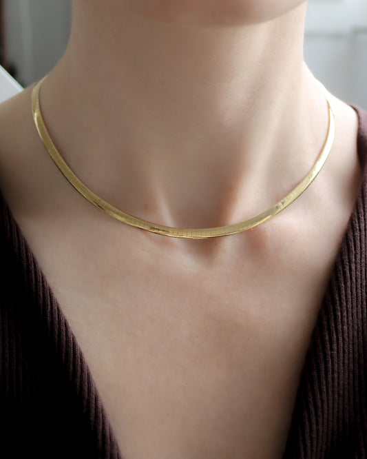 Vintage Aurafin 14ct Bi-Colour Gold Collar Necklace