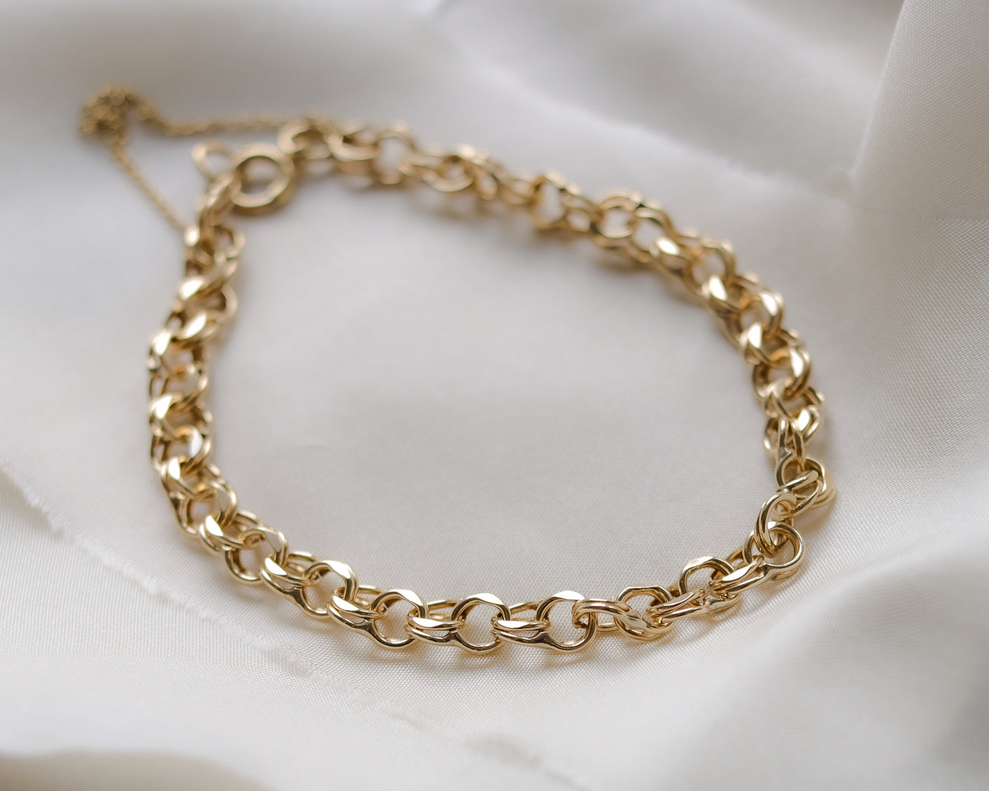 14ct gold Bismark link bracelet