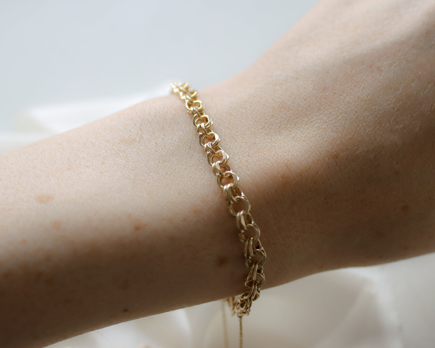 14ct gold Bismark link bracelet