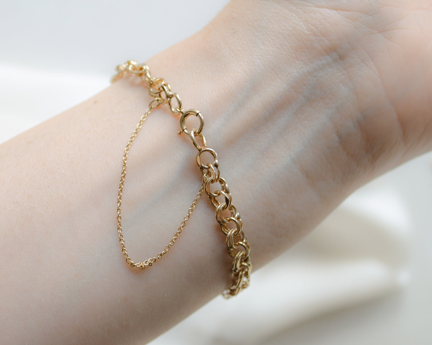 14ct gold Bismark link bracelet