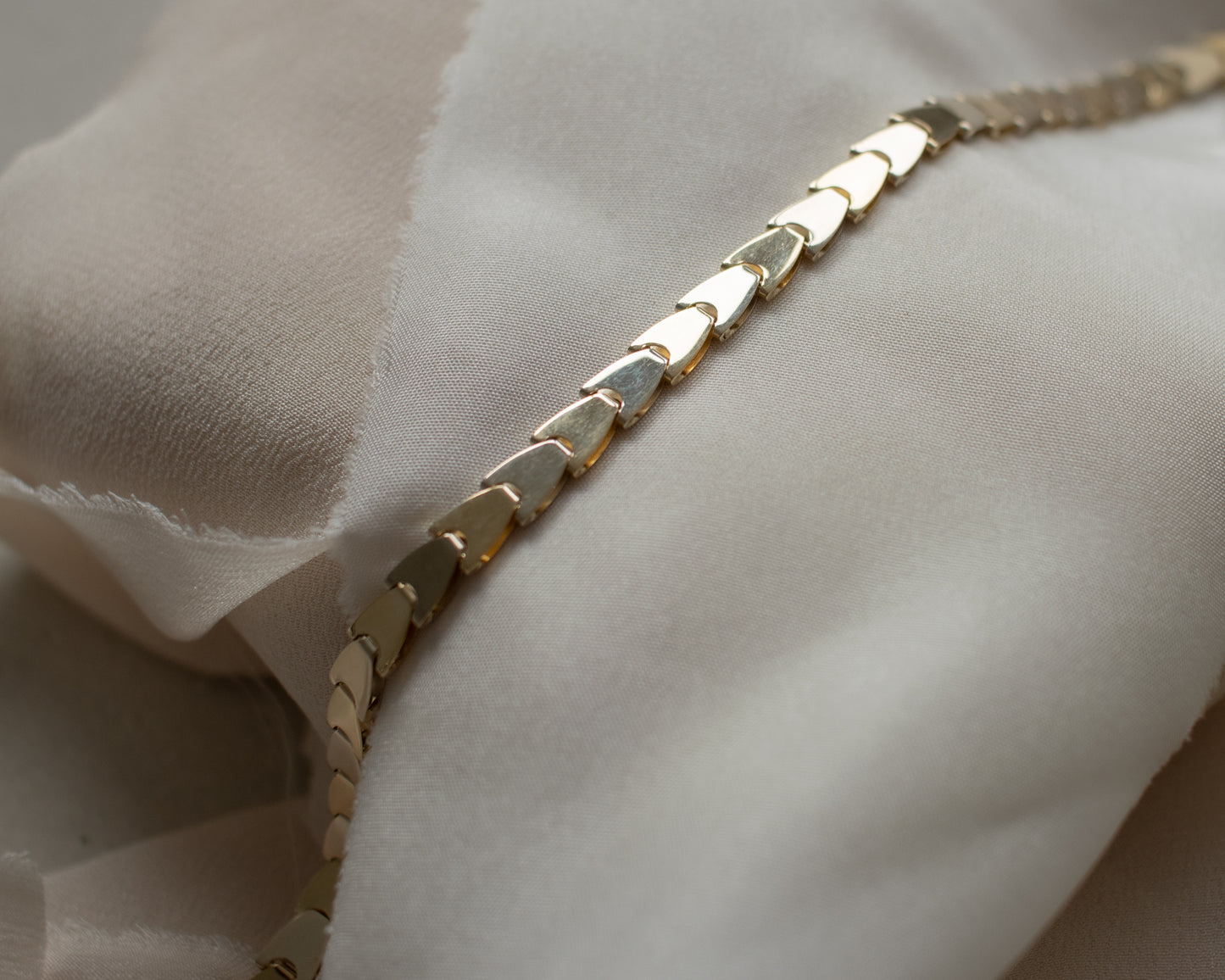 Vintage Italian 14ct Two-Tone Gold Bracelet - 20cm