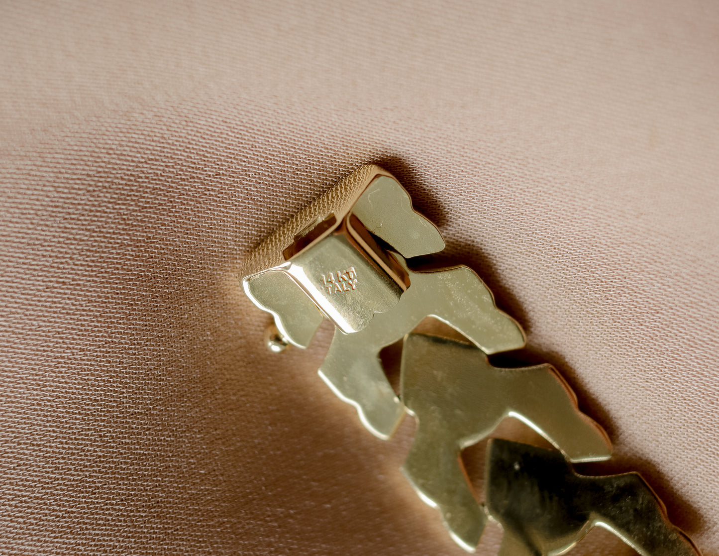 Vintage 14ct Gold Fancy Link Bracelet - 18cm