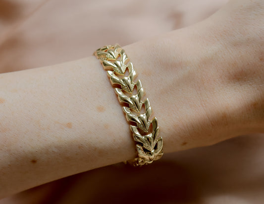 Vintage 14ct Gold Fancy Link Bracelet - 18cm