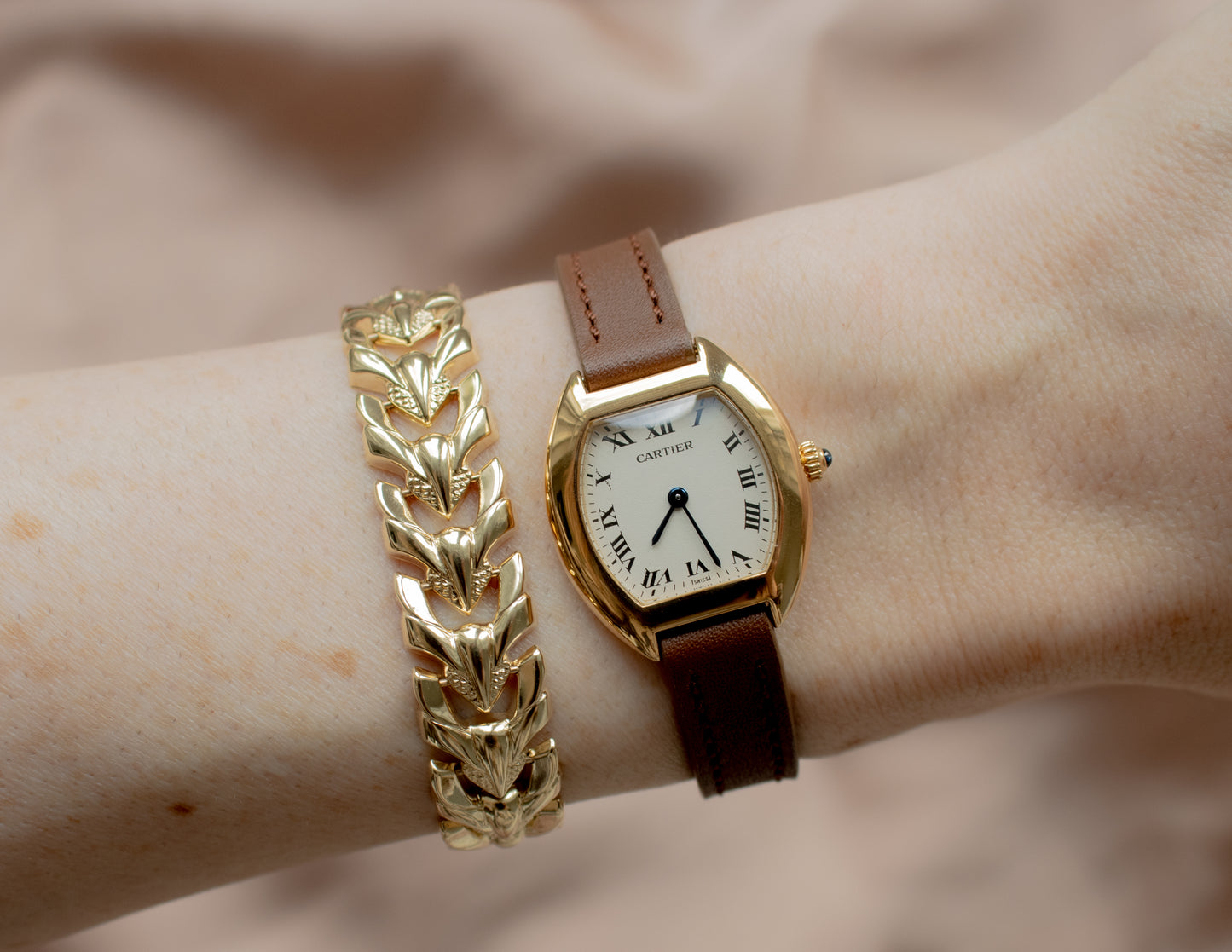 Vintage 14ct Gold Fancy Link Bracelet - 18cm