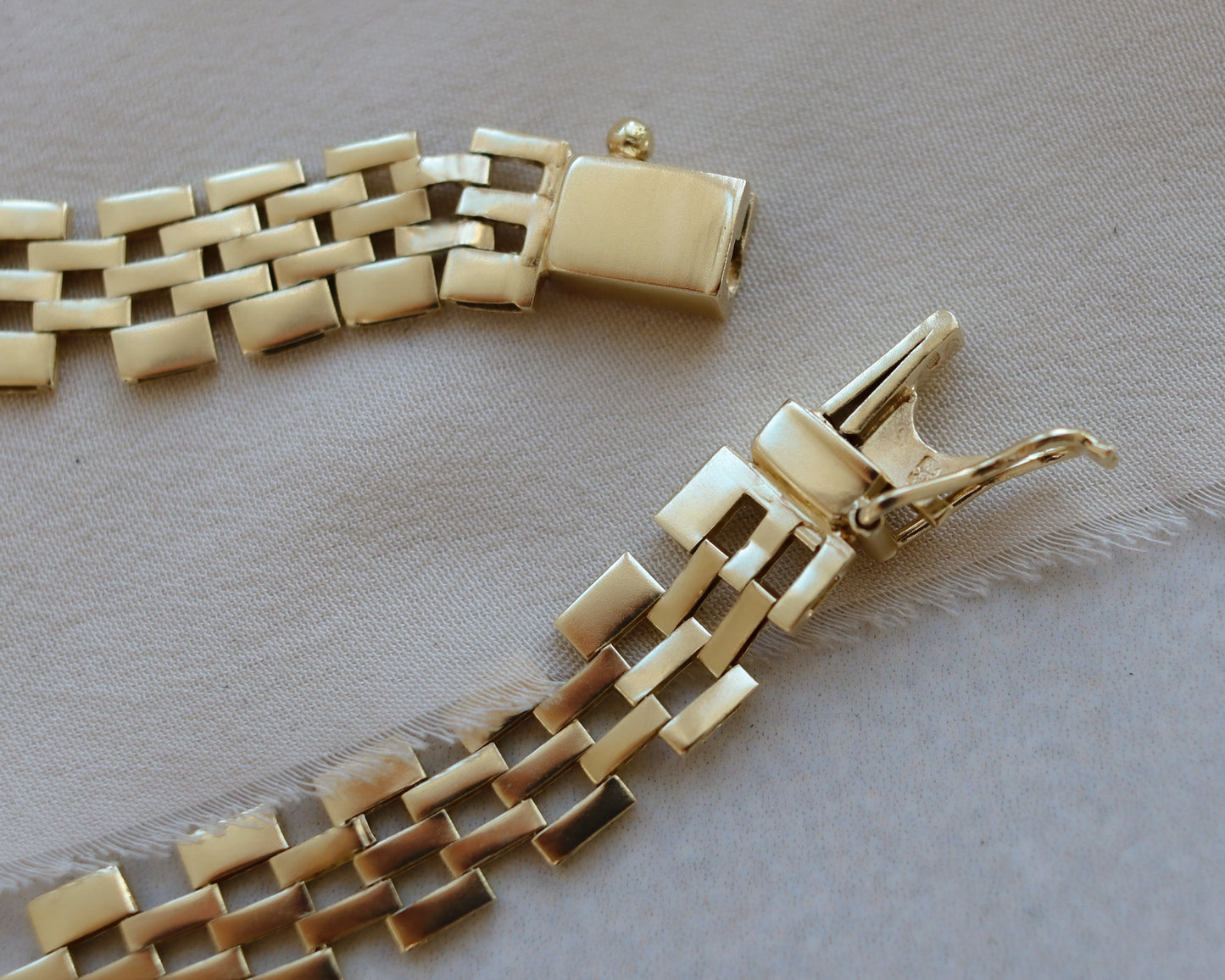 Vintage 14ct gold fringe-style necklace