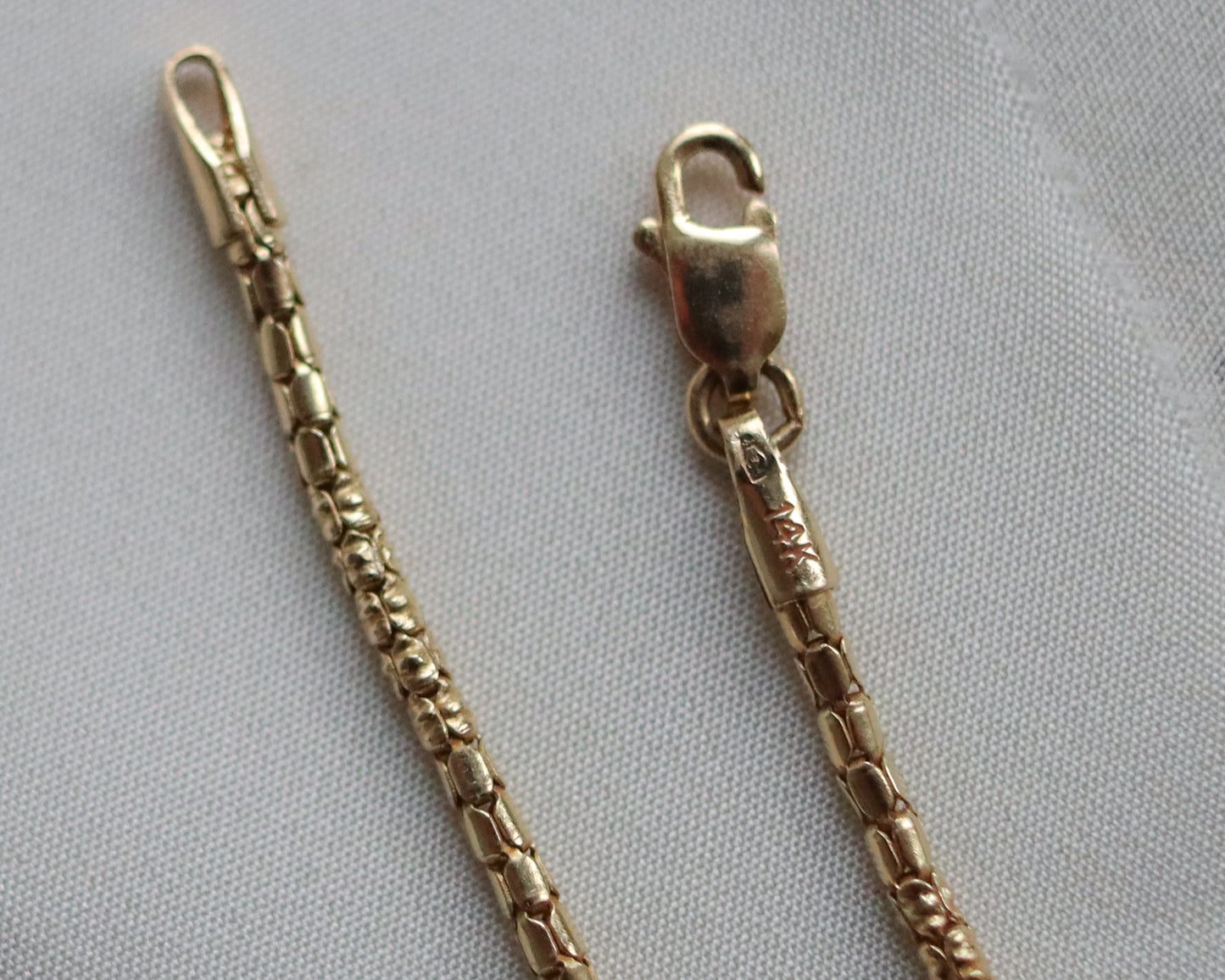 Vintage 14ct gold unusual fancy link necklace