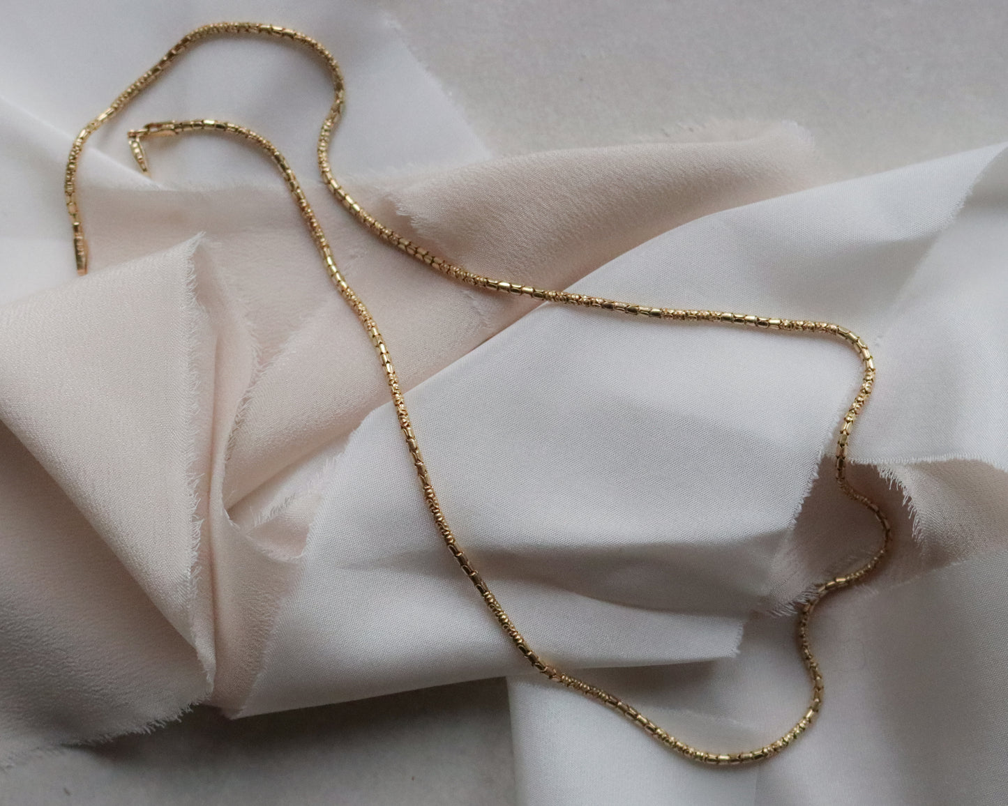 Vintage 14ct gold unusual fancy link necklace