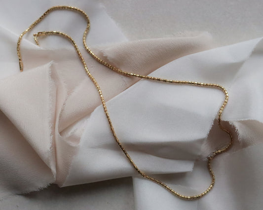 Vintage 14ct gold unusual fancy link necklace