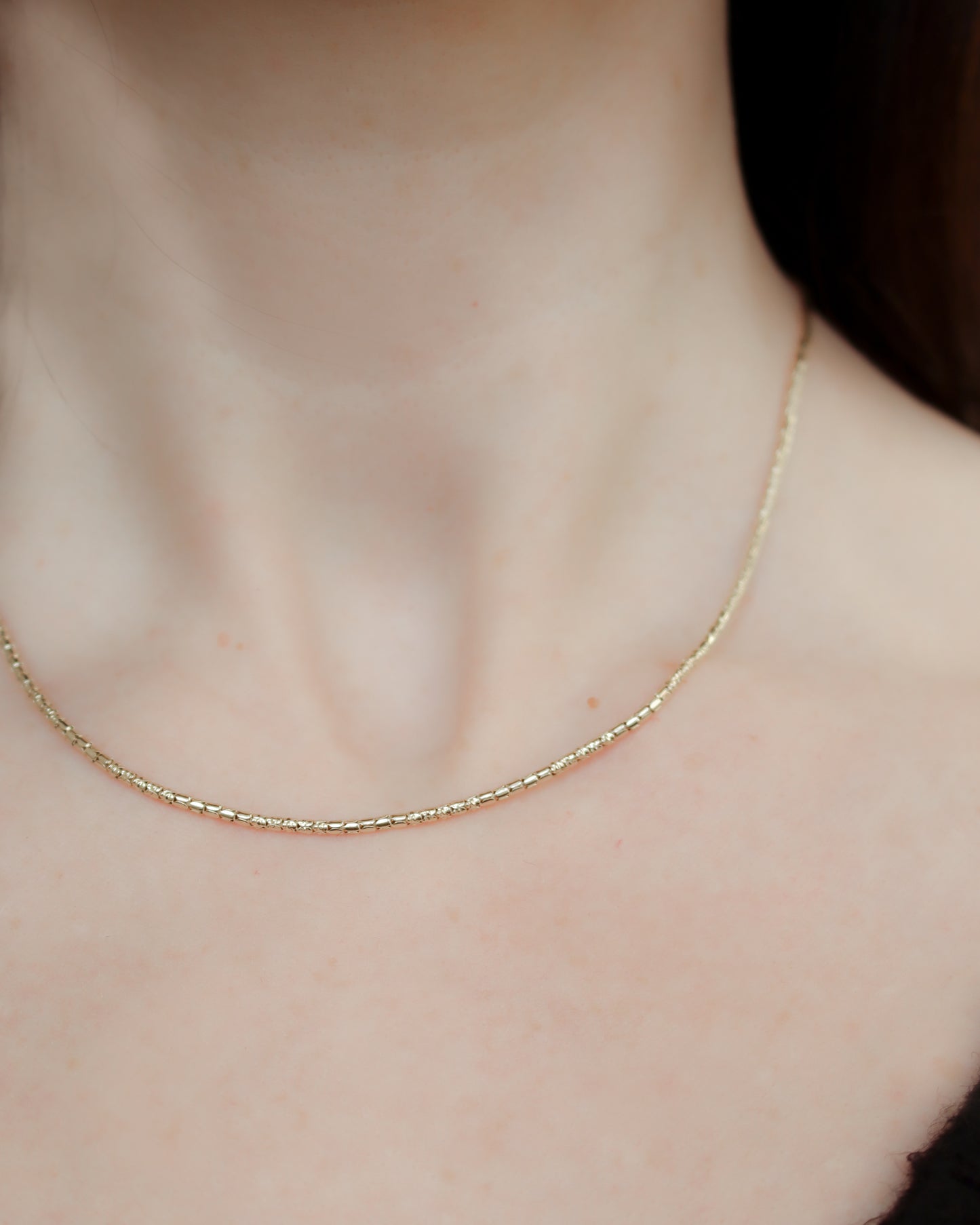 Vintage 14ct gold unusual fancy link necklace