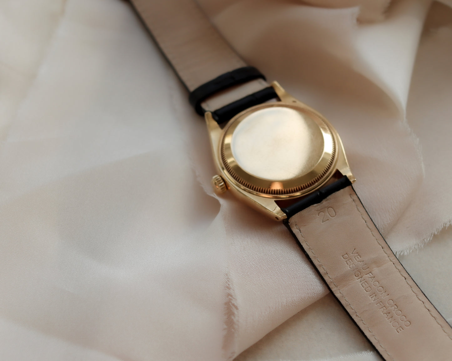 Collectors piece Rolex Oyster Perpetual in 14ct Yellow Gold with Black Gilt Dial - mid 1950's