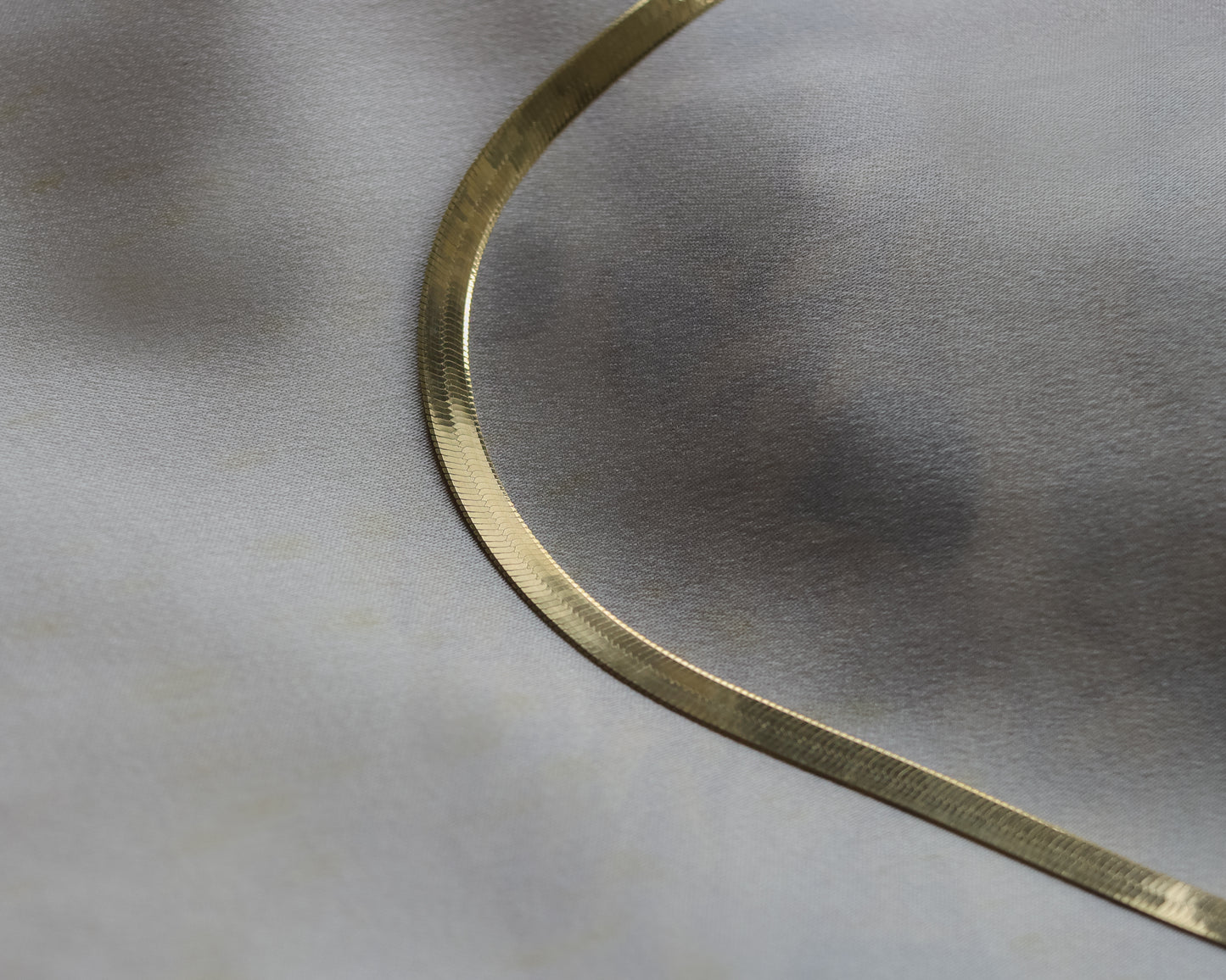 Vintage Italian 14ct Gold Flat Necklace - 40cm