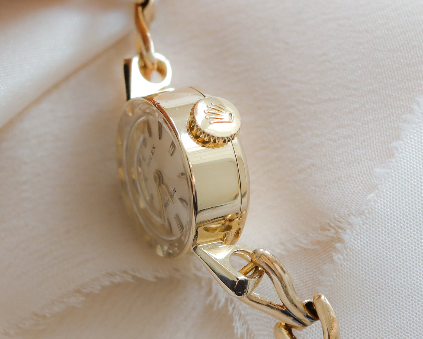 14ct Rolex precision watch with y-link bracelet - circa 1965