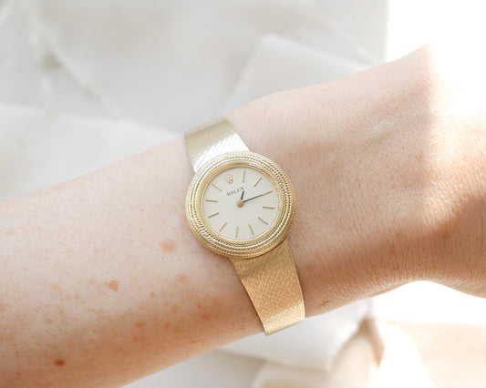 Ladies 1970's 14ct gold Rolex Oyster Perpetual wristwatch