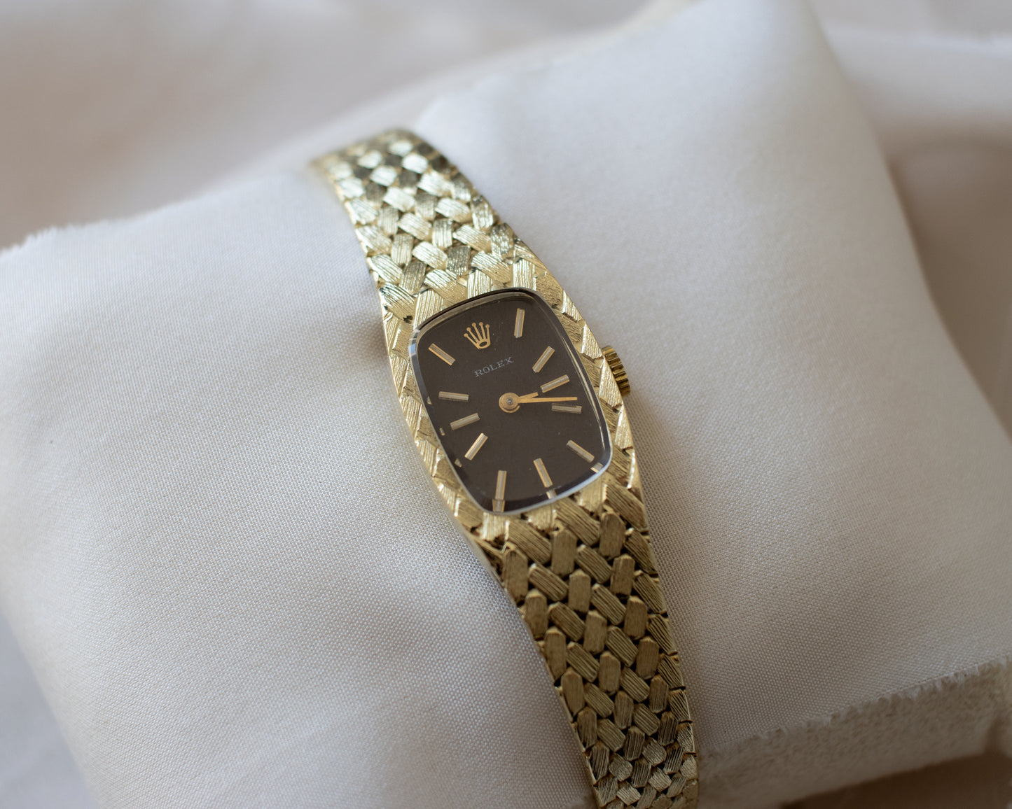 Rare Vintage Ladies Rolex 14ct Gold Bracelet Watch - 1970s