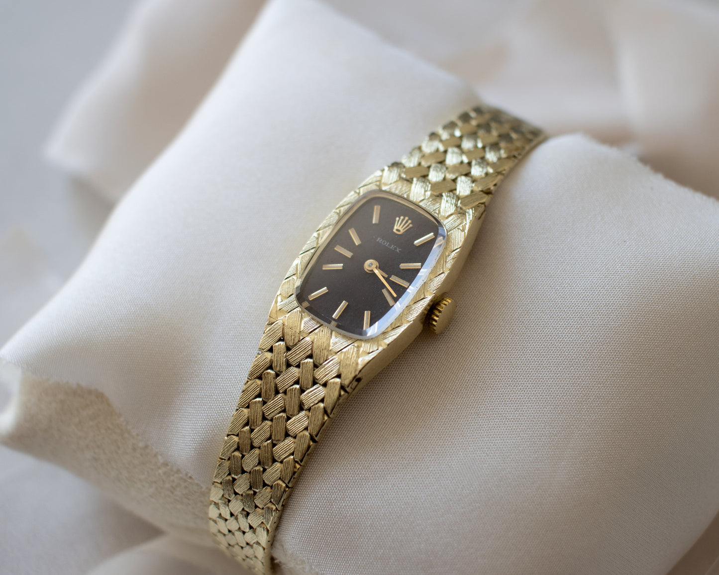 Rare Vintage Ladies Rolex 14ct Gold Bracelet Watch - 1970s