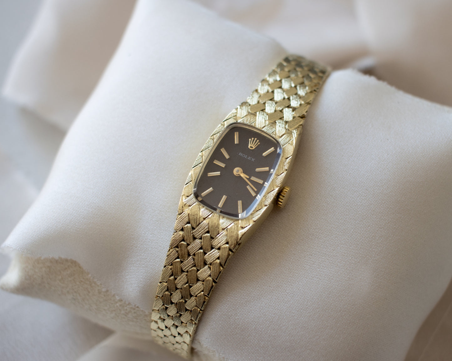 Rare Vintage Ladies Rolex 14ct Gold Bracelet Watch - 1970s