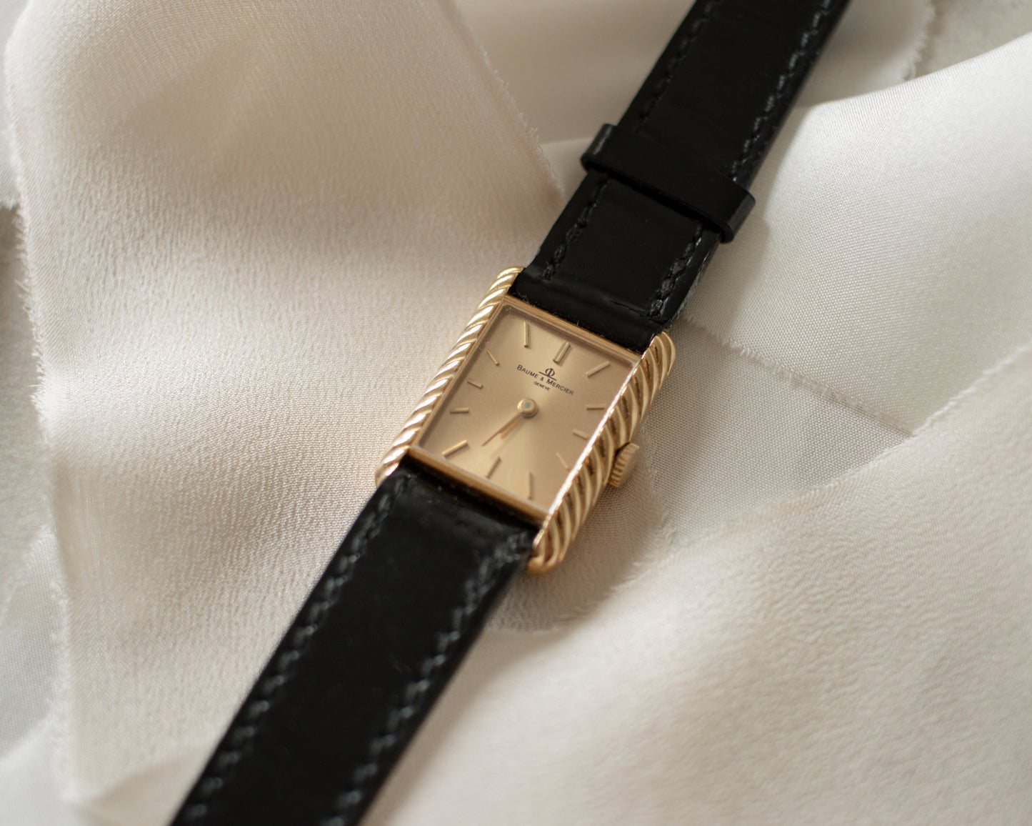 Vintage Baume & Mercier 18ct Gold Rectangular Tank Watch | 1974