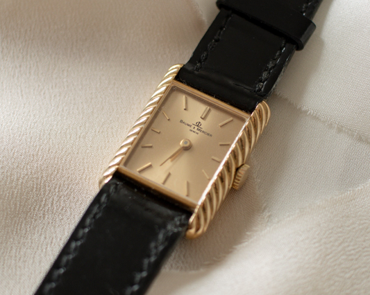 Vintage Baume & Mercier 18ct Gold Rectangular Tank Watch | 1974