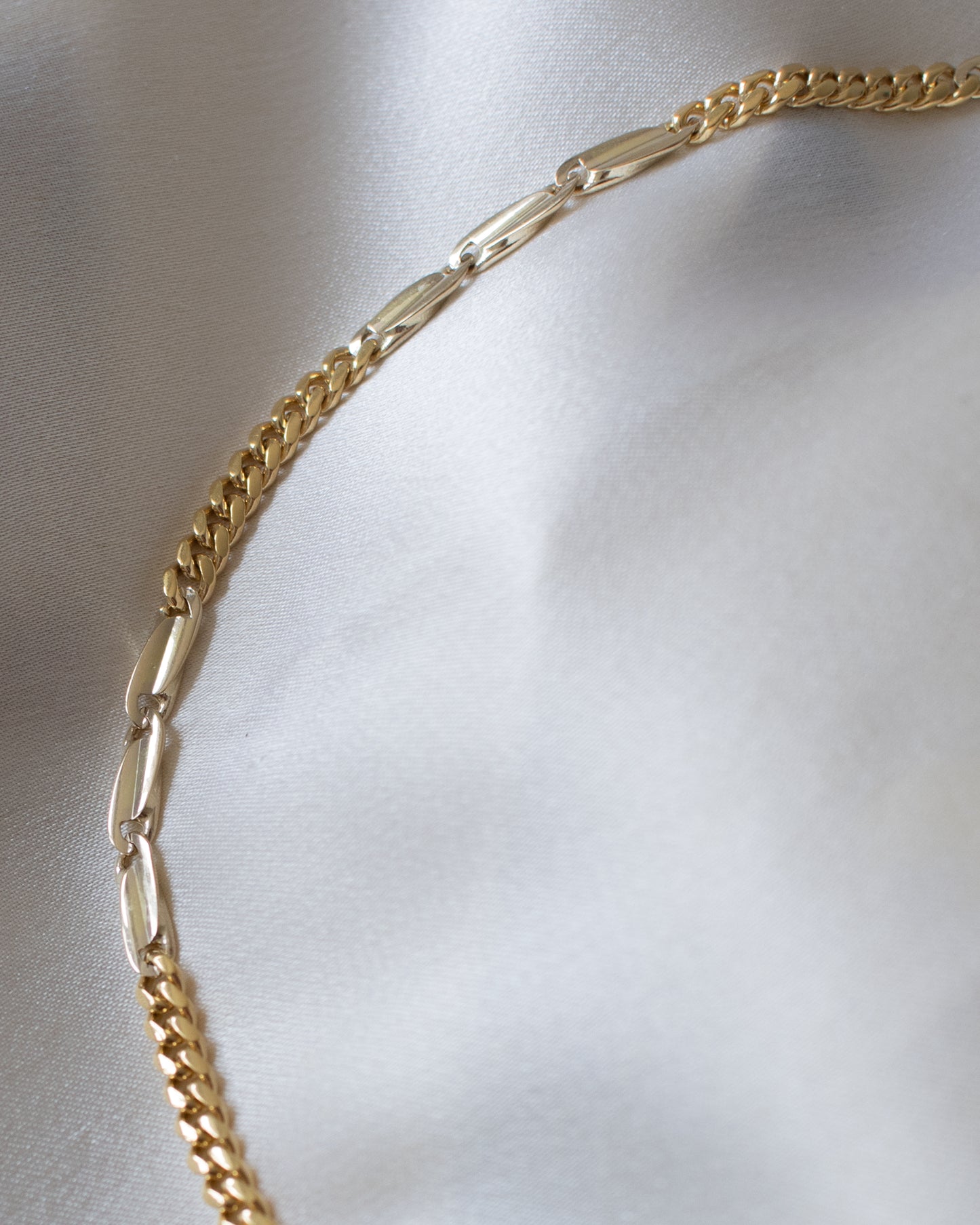 Vintage 18ct Gold Fancy Link Chain Necklace - 40cm - 22grams