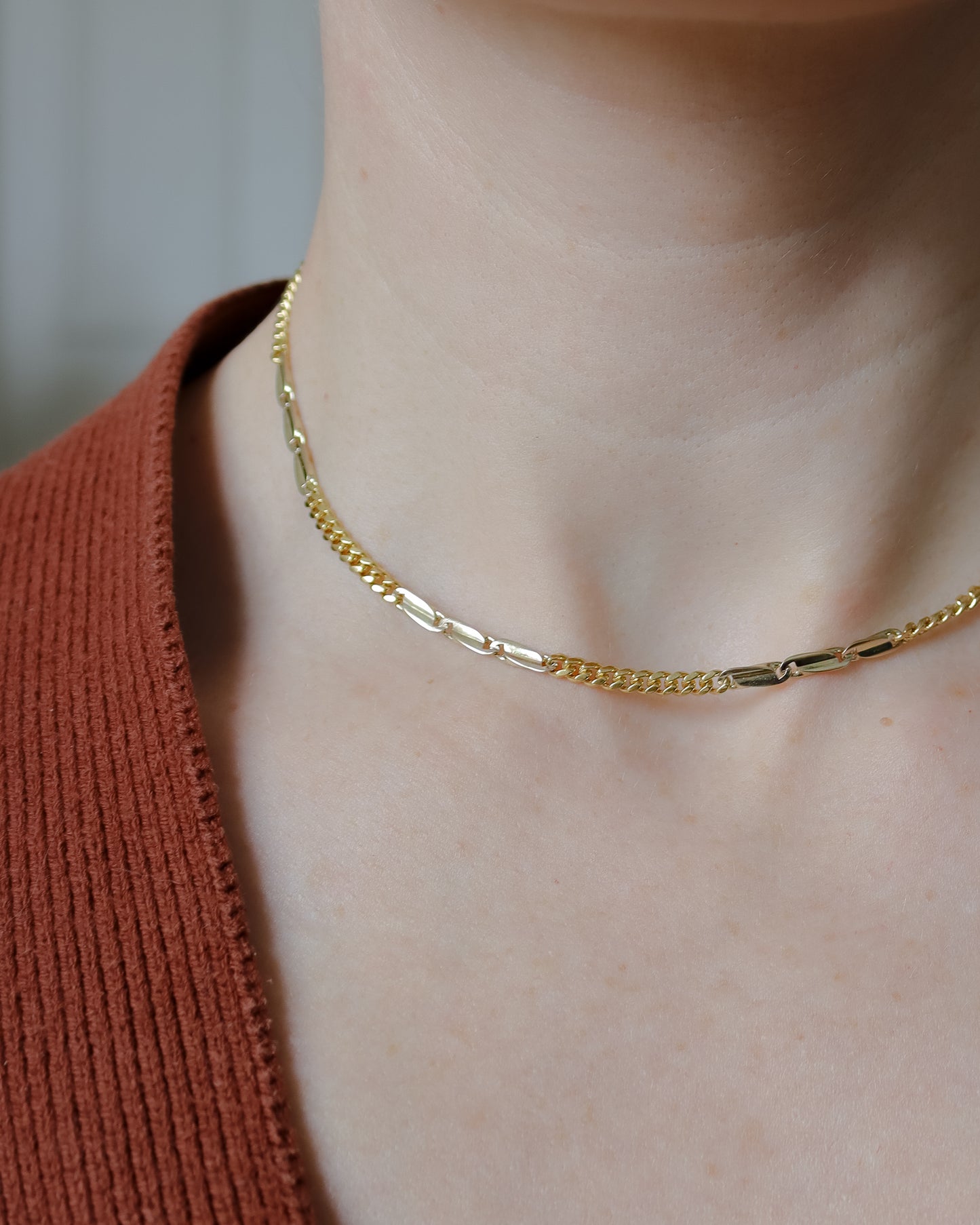 Vintage 18ct Gold Fancy Link Chain Necklace - 40cm - 22grams