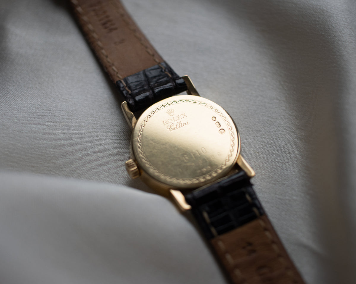 Vintage Rolex Cellini 6110 18ct Yellow Gold 25mm Ladies Watch | Champagne Dial