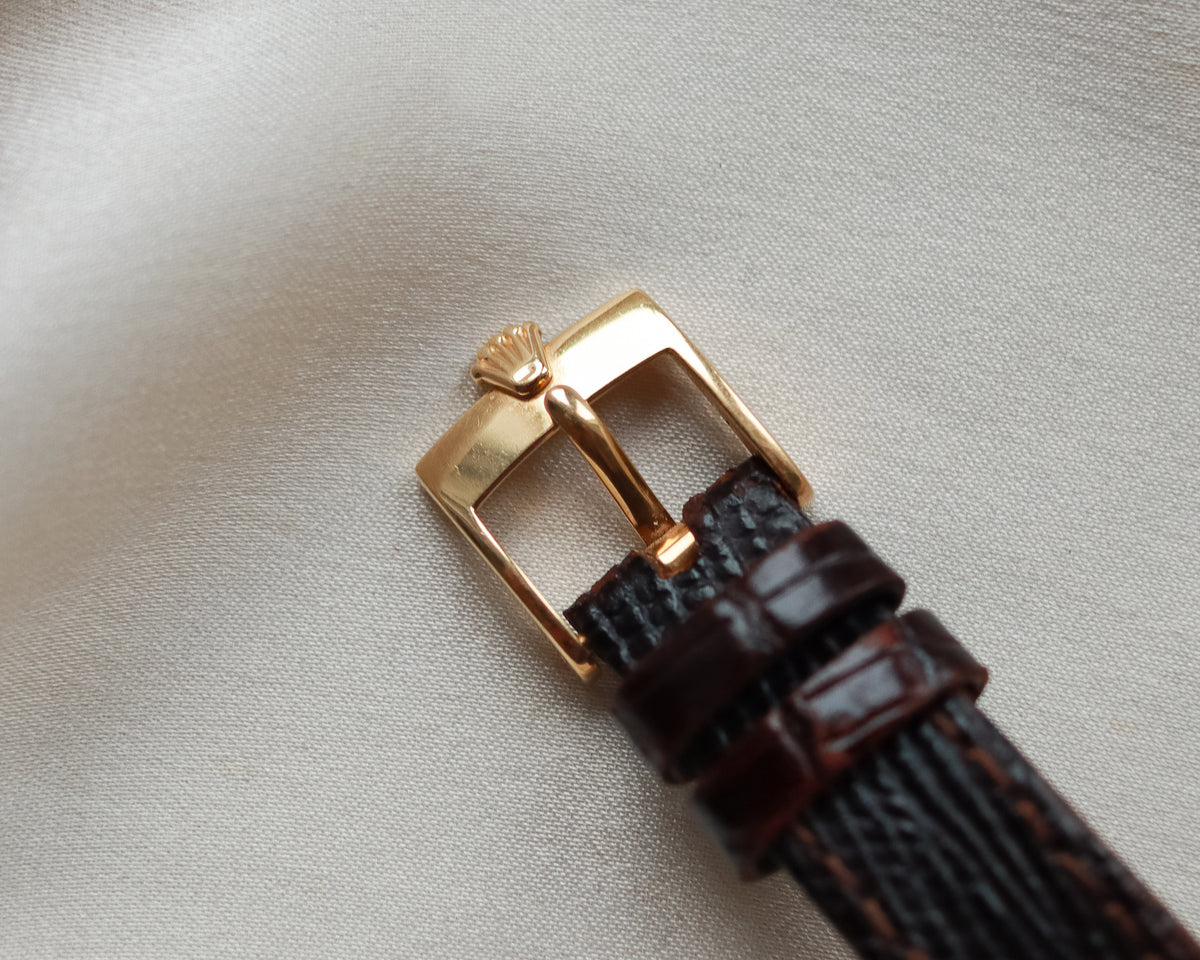 Vintage Rolex Cellini 6110 18ct Yellow Gold 25mm Ladies Watch | Champagne Dial