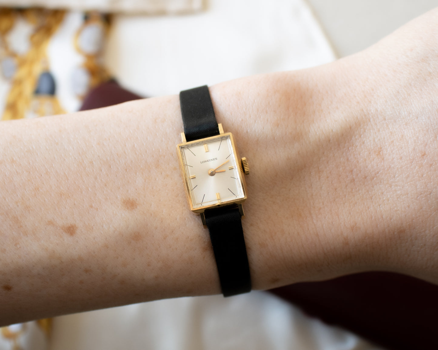 Vintage 1968 Longines Ladies 18ct Gold Watch - Rectangular Manual Wind