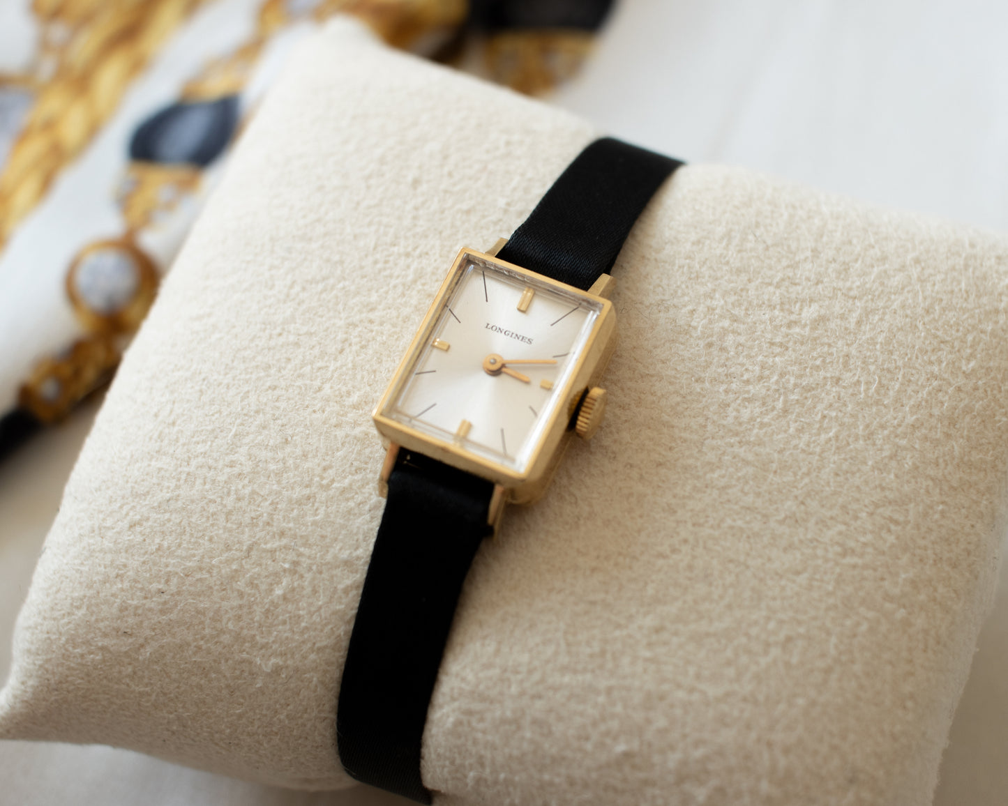 Vintage 1968 Longines Ladies 18ct Gold Watch - Rectangular Manual Wind