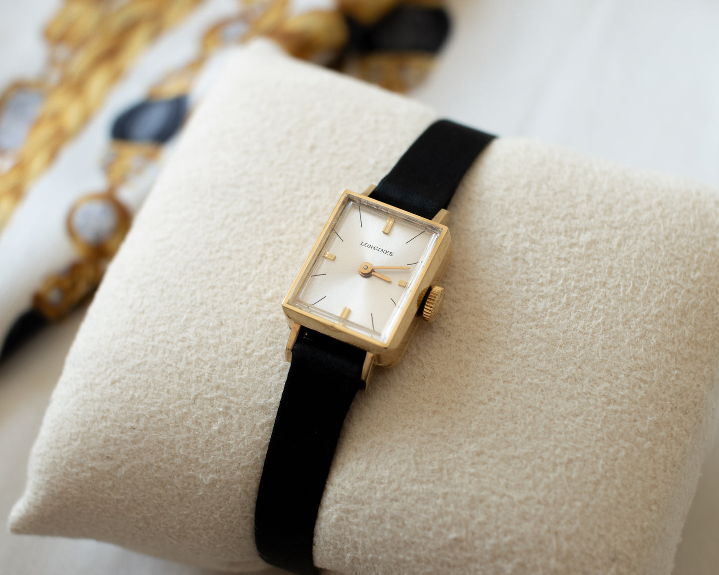 Vintage 1968 Longines Ladies 18ct Gold Watch - Rectangular Manual Wind