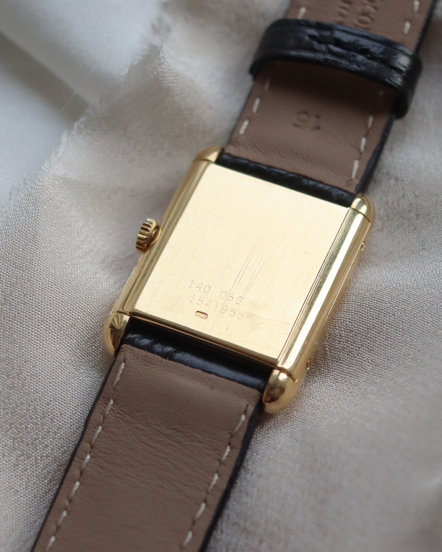 Jaeger-LeCoultre Ladies 18ct Gold Tank Vintage Wristwatch